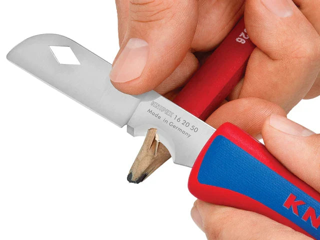 Knipex Electrician's Folding Knife Stainless Steel Blade Ergonomic Handle 80mm