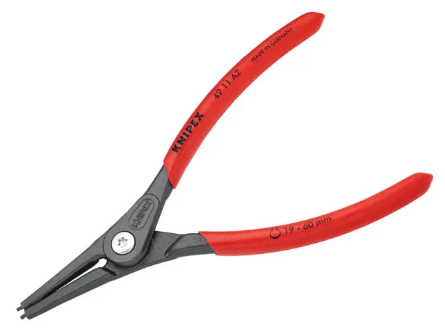 Knipex 49 11 A2 Precision Circlip Pliers External Straight 19-60mm 180mm