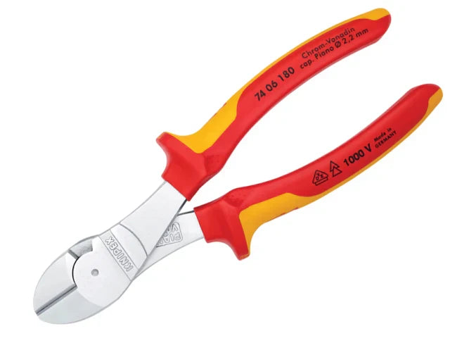 Knipex VDE High Leverage Diagonal Cutter 180mm Multi-Component Grips 1000V