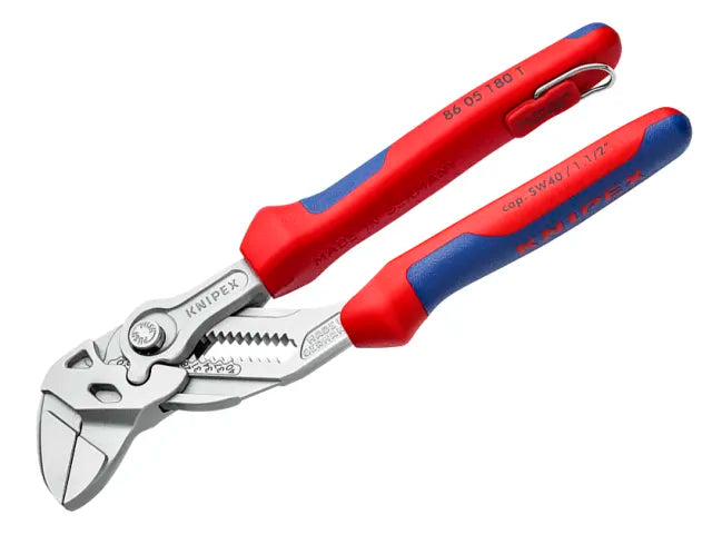 Knipex 86 05 Pliers Wrench 180mm Multi-Component Grip Tether Point