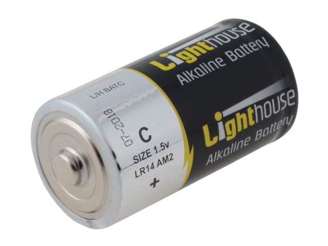 Lighthouse C LR14 Alkaline Batteries 6200 mAh Pack of 2 Long Lasting Energy