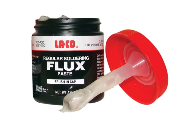 LA-CO 22195 Regular Soldering Flux 125g Brush In Cap Non-Acidic WRAS Approved