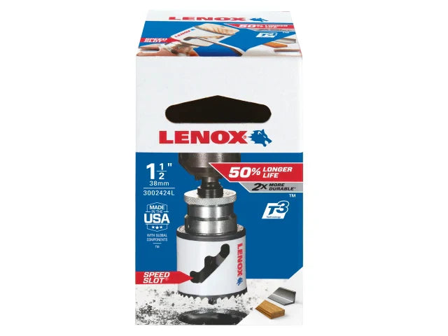 LENOX Bi-Metal Holesaw 38mm for Wood and Metal with SPEED SLOT Design