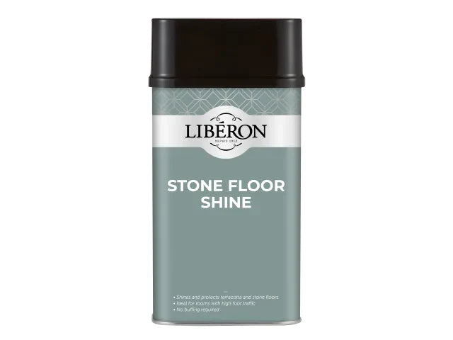 Liberon Stone Floor Shine 1 Litre Water-Based Quick Drying Durable Finish