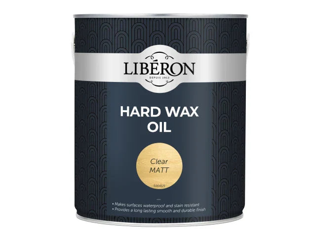 Liberon Hard Wax Oil Clear Matt 2.5L for Wood Flooring & Furniture Protection