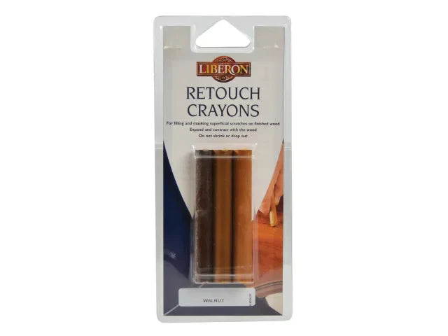 Liberon Retouch Crayons Walnut 3 Pack for Filling Scratches in Wood