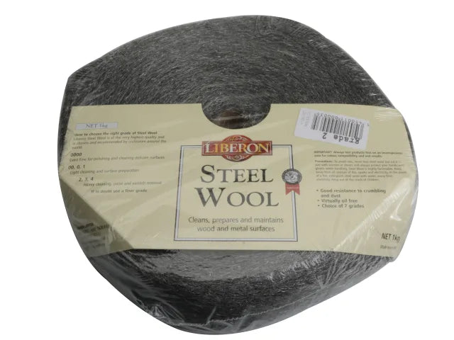 Liberon Steel Wool Grade 2 1kg Flexible Abrasive for Wood and Metal Finishes