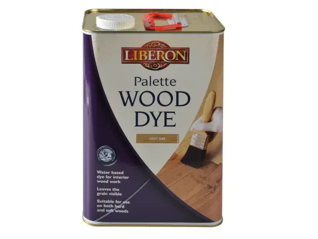 Liberon Palette Wood Dye Light Oak 5L Water-Based Interior Wood Stain