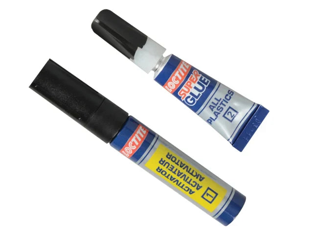 Loctite All Plastics Superglue 2g Primer 4ml Adhesive for Toys and Household