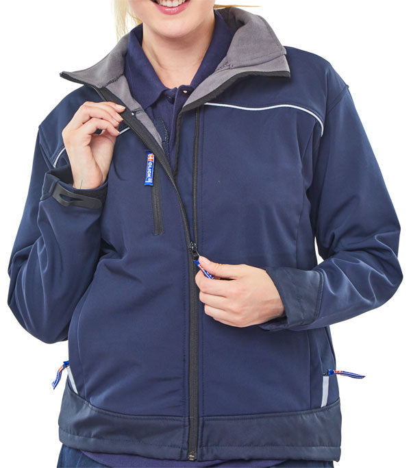 Beeswift Ladies Soft Shell Jacket Water Resistant Windproof Fleece Lined