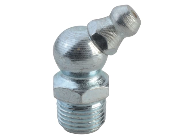 Lumatic HP2/45 Hydraulic Nipple 1/8 BSP Angle 45° Steel Case Hardened ZN3