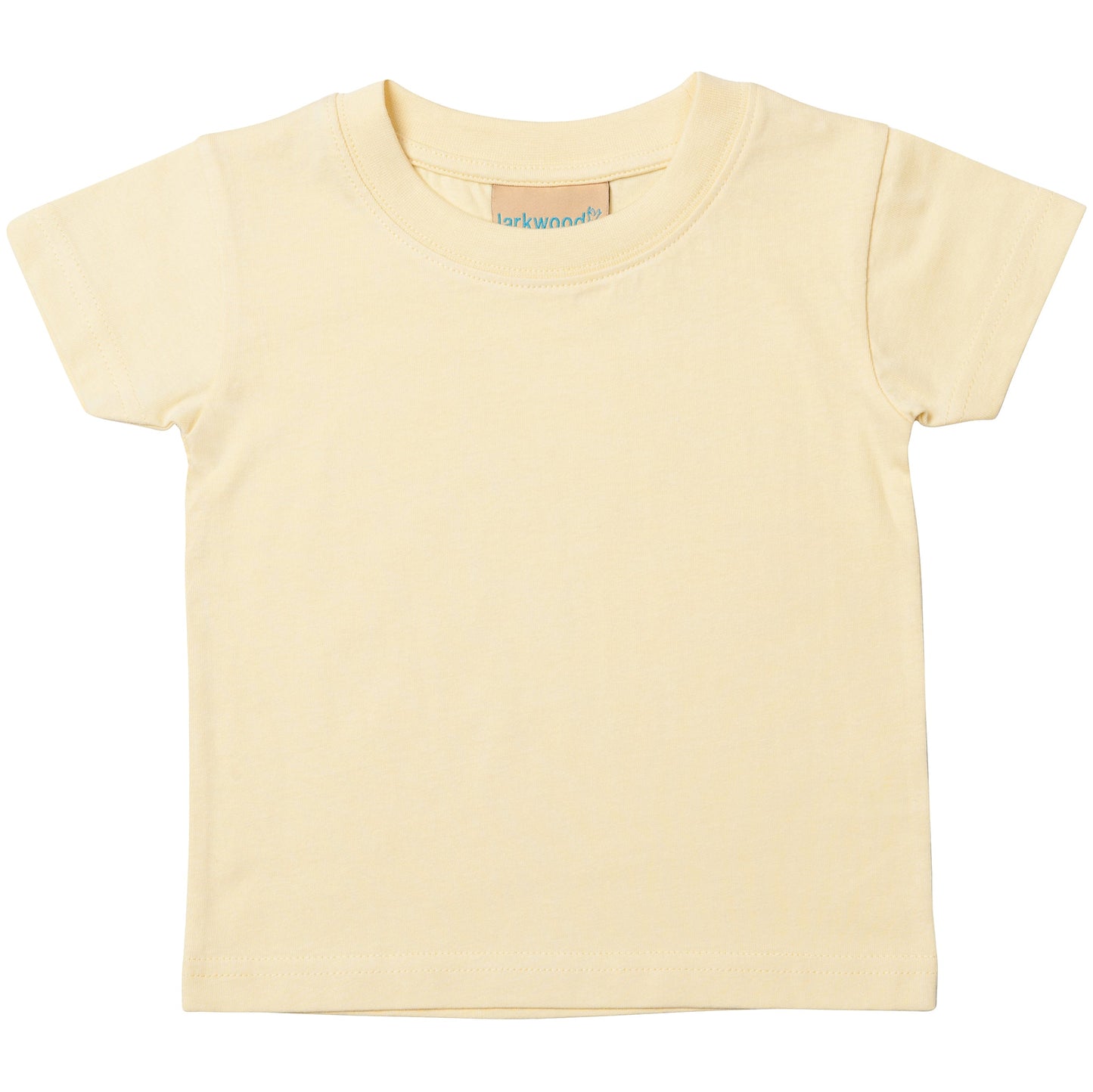 Larkwood Baby Toddler T-Shirt Pale Yellow Crew Neck 100% Cotton Sizes 0-6yrs