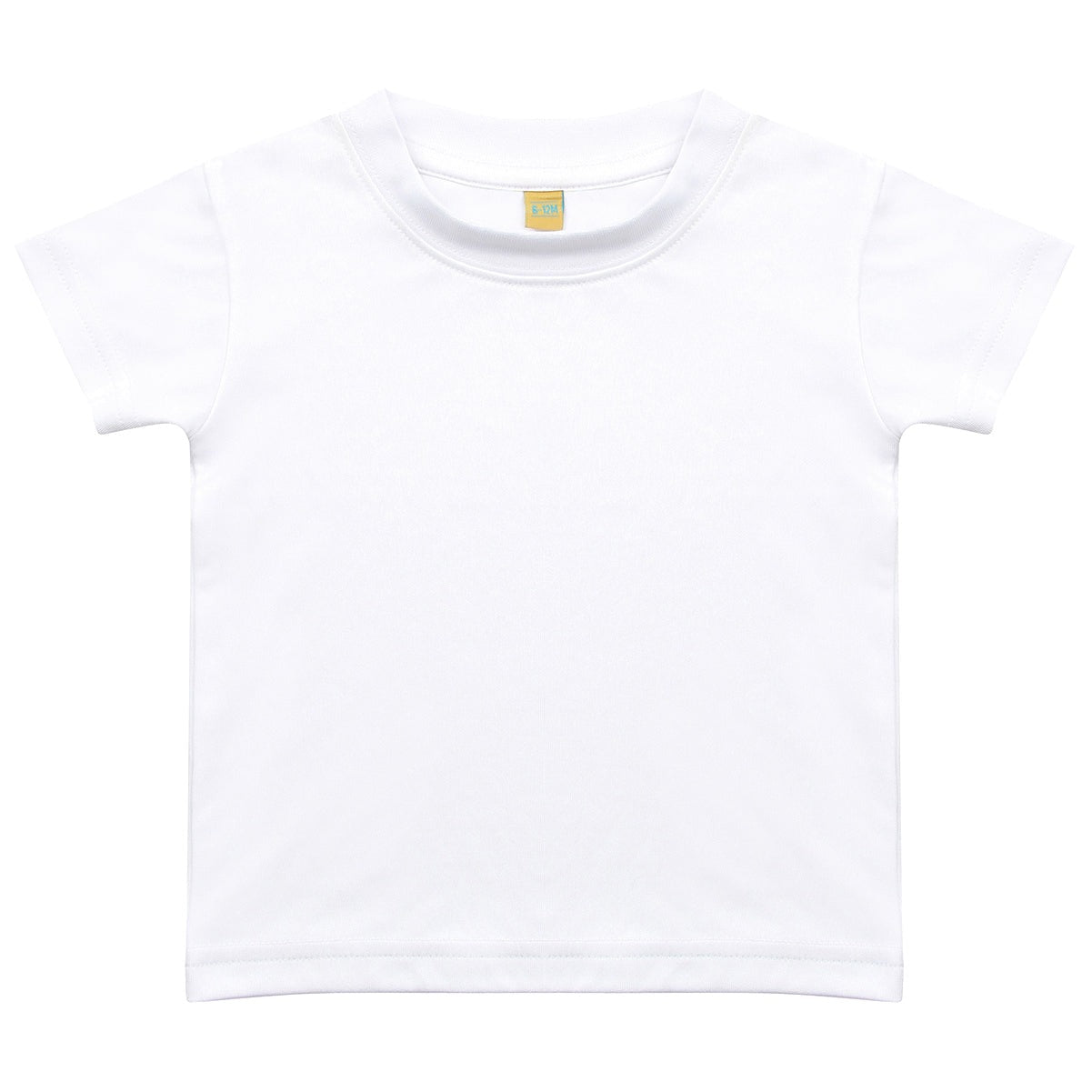 Larkwood Baby Toddler T-Shirt Sublimation White Crew Neck 100% Cotton Jersey