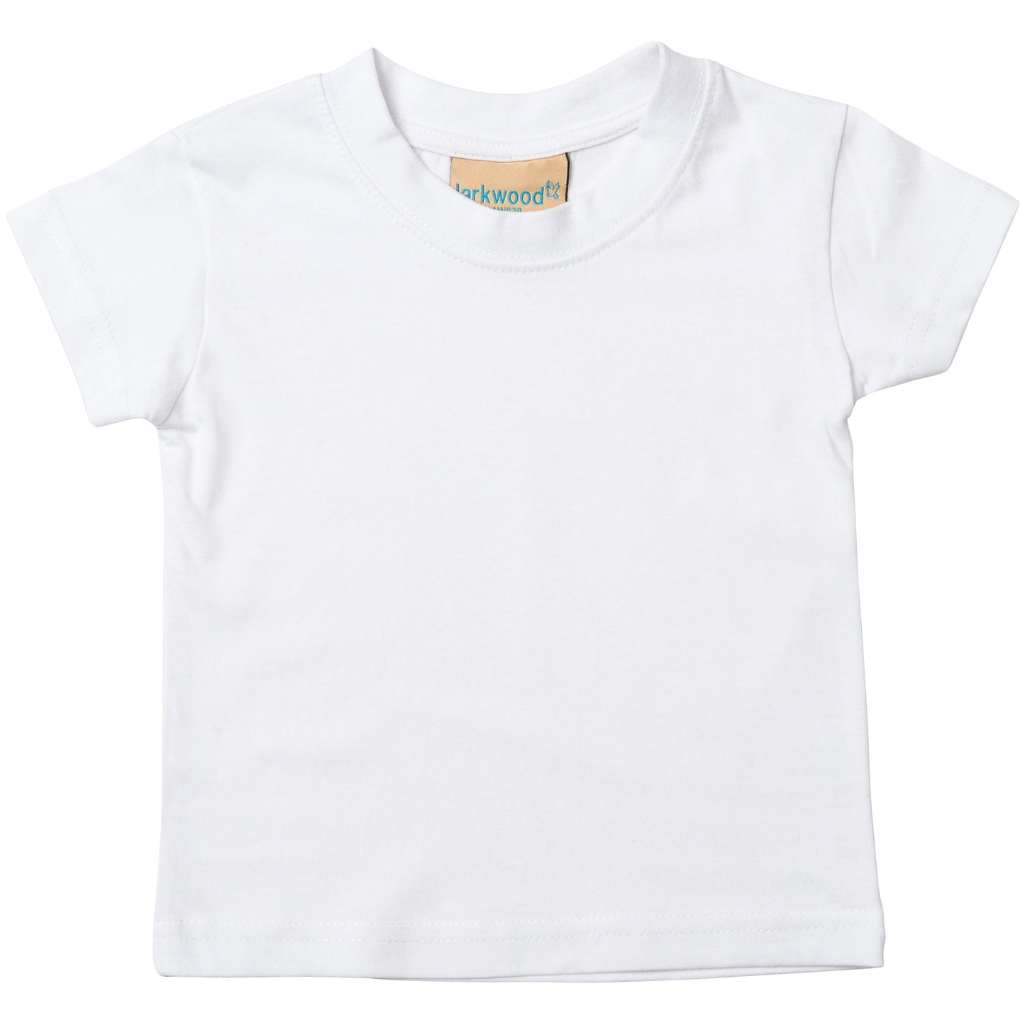 Larkwood Baby Toddler T-Shirt White Crew Neck 100% Cotton Various Sizes