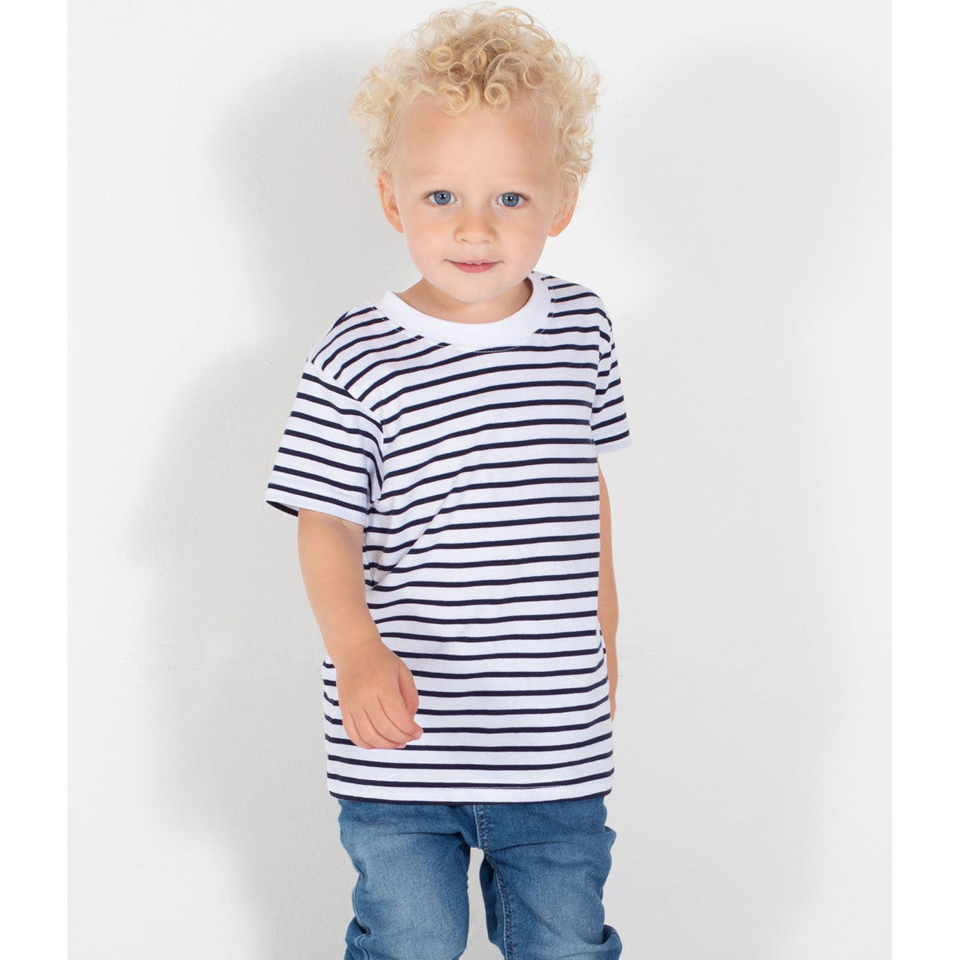 Larkwood Short Sleeve Striped T-Shirt 100% Cotton Tag-Free Baby Sizes 0-4Y