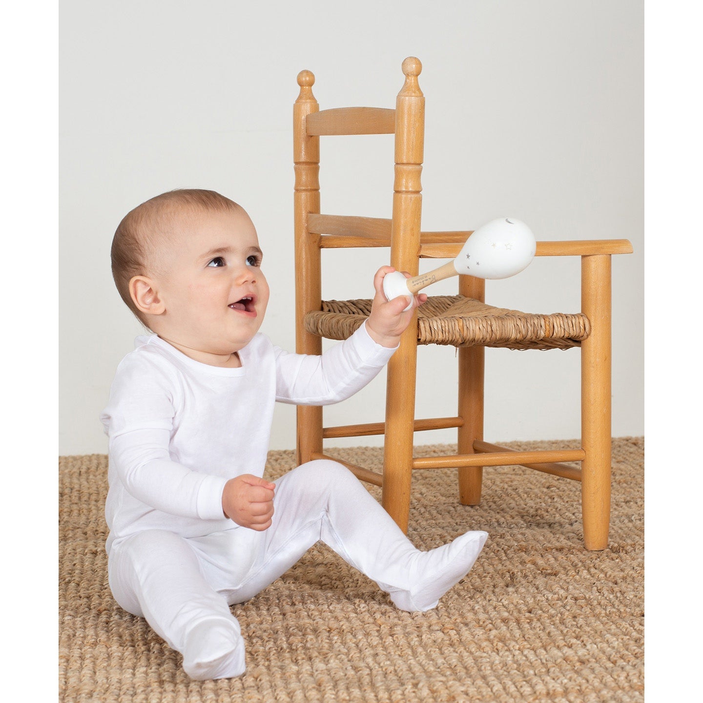 Larkwood Organic Cotton Sleepsuit with YKK Poppers & Set-in Feet, Newborn-18m
