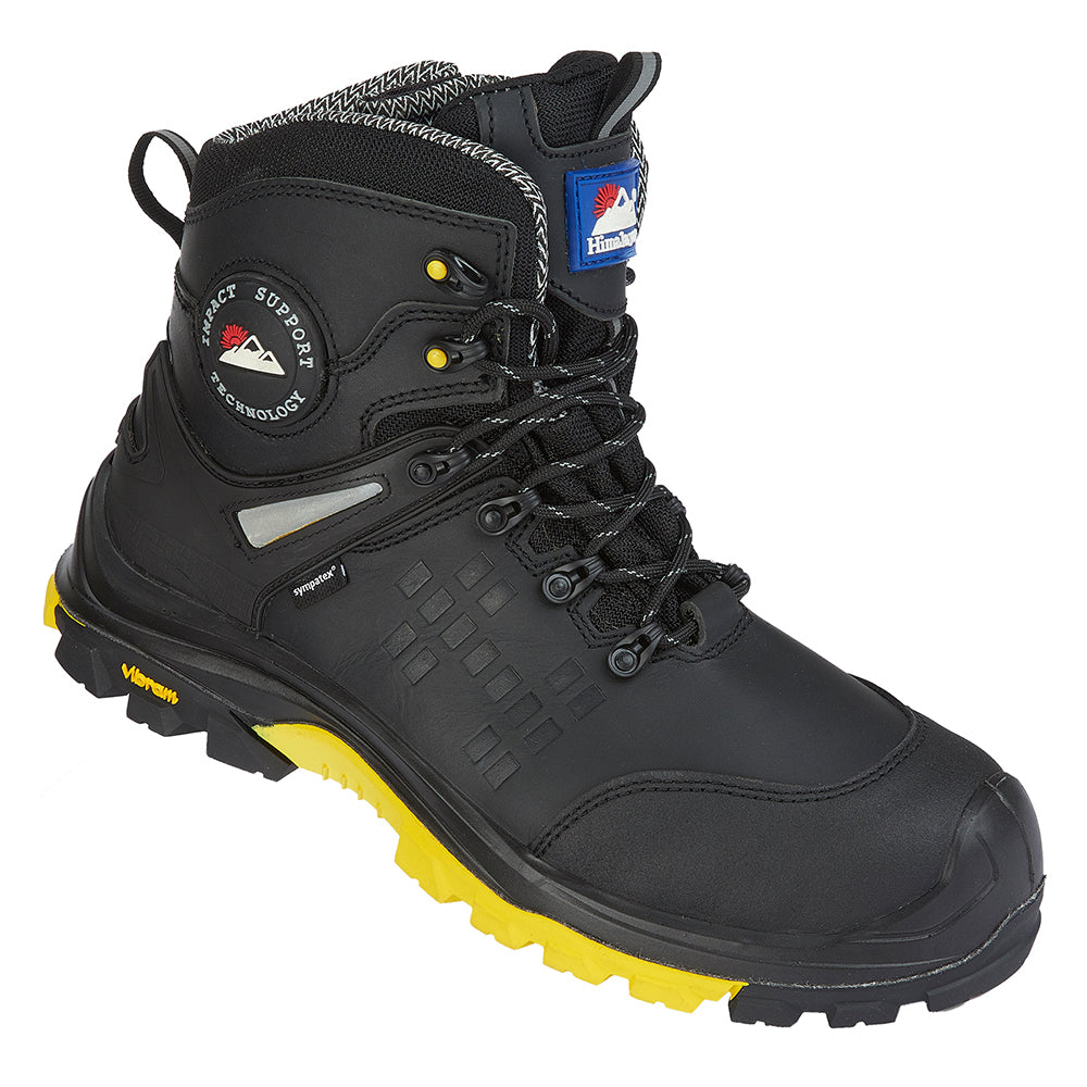 Himalayan Vibram Black Zipper Boot S3 Safety Waterproof Composite Toe UKCA/CE