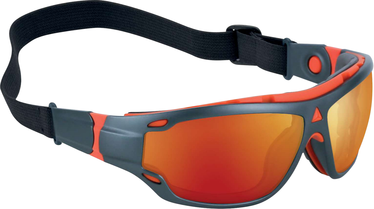 Delta Plus BLOW2 Mirror Safety Glasses UV400 Anti-Scratch Amber Lens