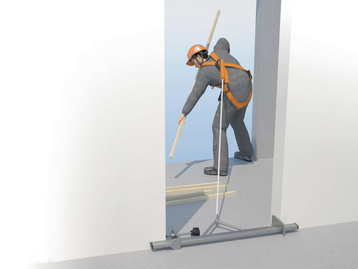 Delta Plus DAYAK LV120G Door Anchorage Bar for Fall Protection - Easy Install