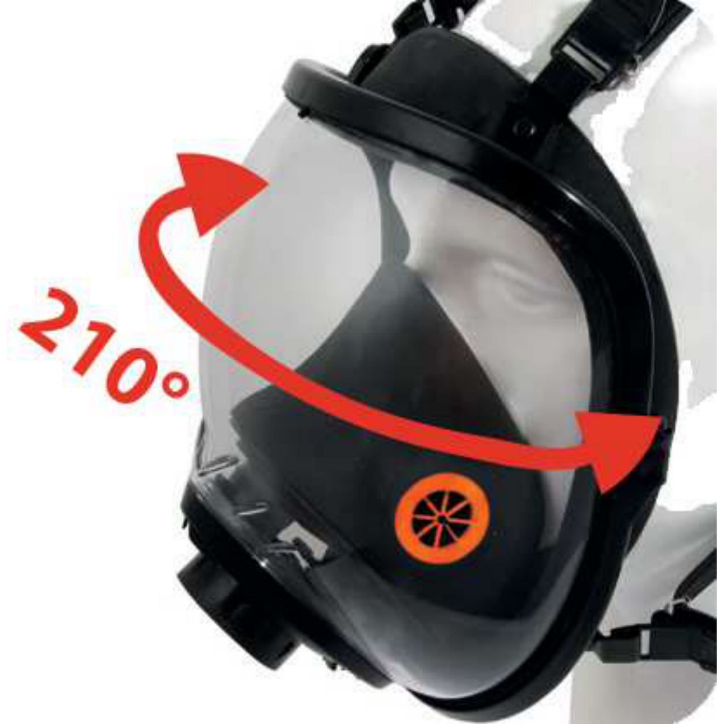 Delta Plus M9200 Full-Face Respirator Mask 210° Visor Adjustable Silicone