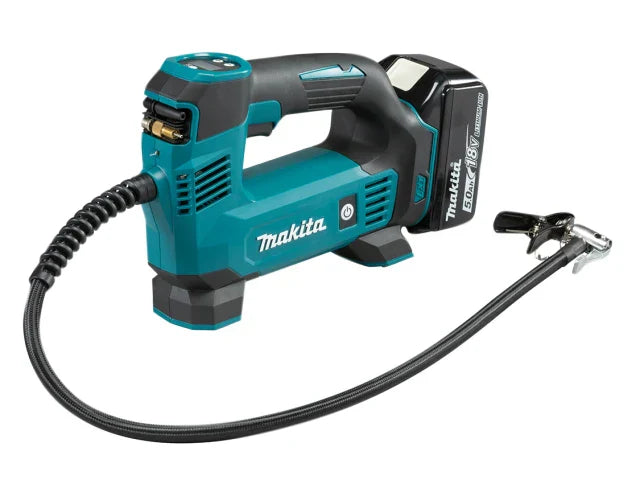 Makita DMP180RT1J LXT Cordless Inflator 18V 5.0Ah Battery Digital Gauge