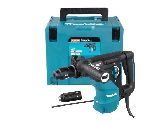 Makita HR3012FCJ 1050W SDS-Plus Rotary Hammer with AVT and Quick Change Chuck