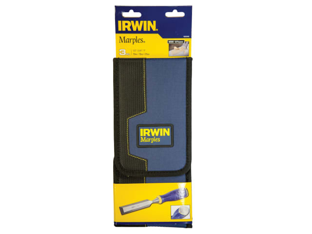 IRWIN Marples MS500 ProTouch All-Purpose Chisel Set 3 Piece with Storage Pouch