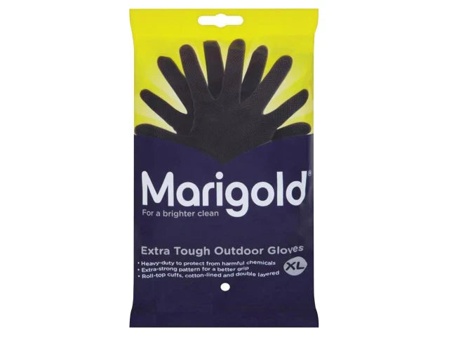 Marigold Extra Tough Outdoor Gloves Extra Large 6 Pairs Heavy-Duty Latex