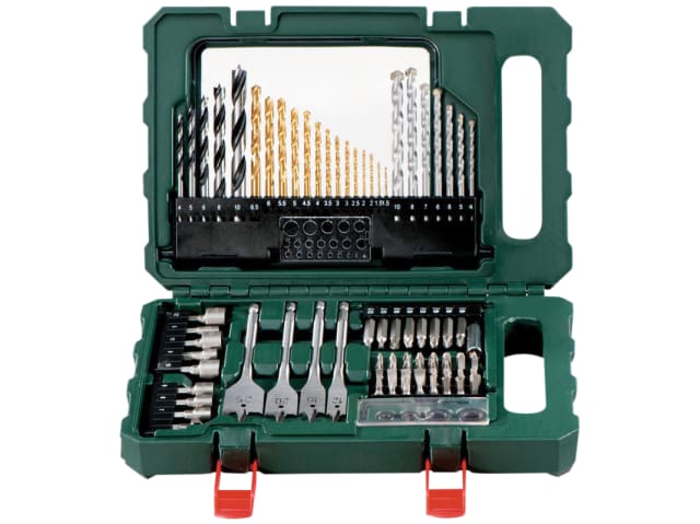 Metabo 86 Piece Accessory Set with HSS-TiN Drill Bits and S2 Quality Storage Box