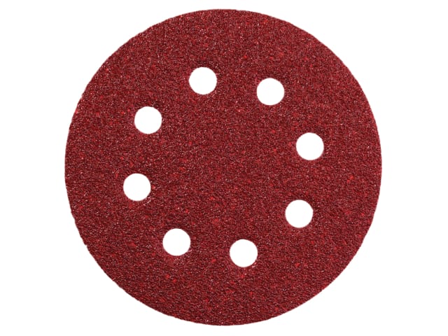 Metabo 125mm Hook & Loop Sanding Discs Assorted Pack of 25 for Wood & Metal