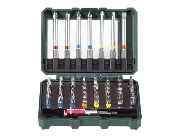 Metabo 56 Piece Bit Set S2 Steel with Storage Box and Magnetic Bit Holder