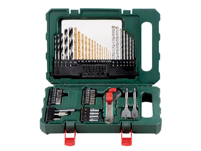 Metabo 55 Piece Assorted Bit Set with Carry Case, Screwdriver & Drill Bits