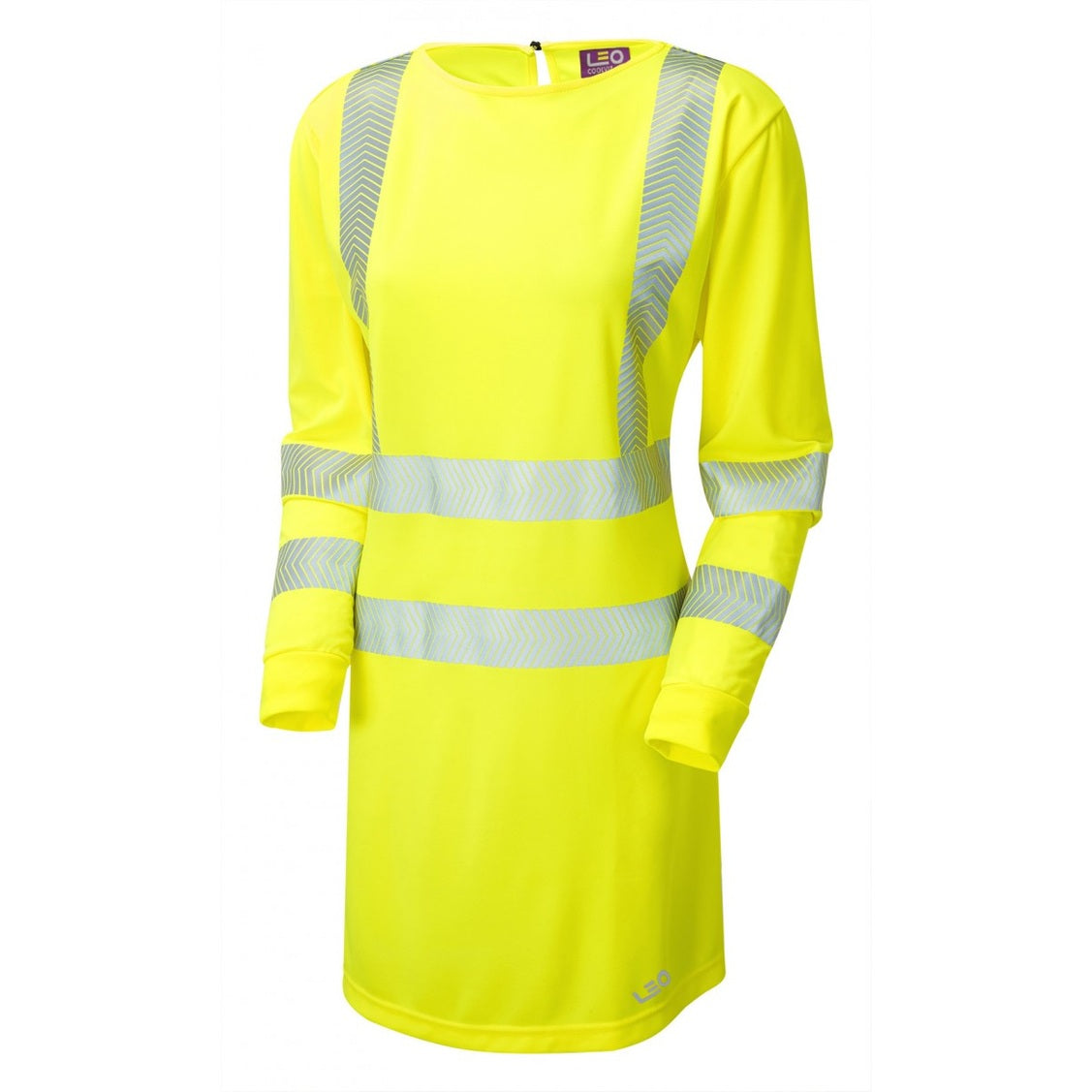 Leo Workwear Lilly EcoViz Performance Modesty Tunic Hi-Vis Orange S-XXL