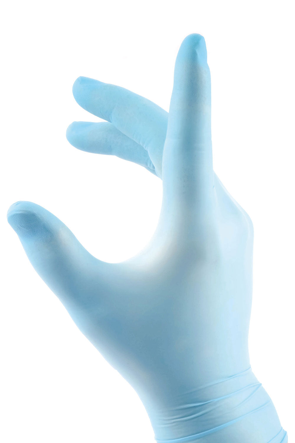 Beeswift Powder Free Nitrile Gloves Blue Textured CE Certified Food Safe 100pcs