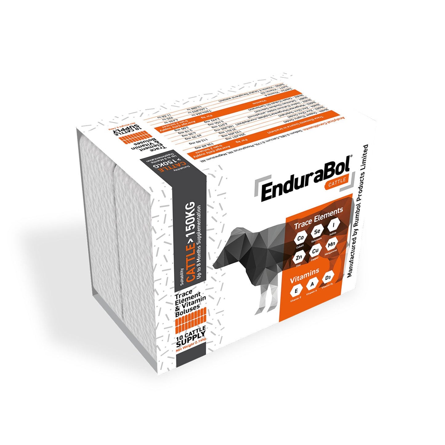 Nettex Agri Endurabol Cattle Trace Elements Vitamins 240 Days Supplement