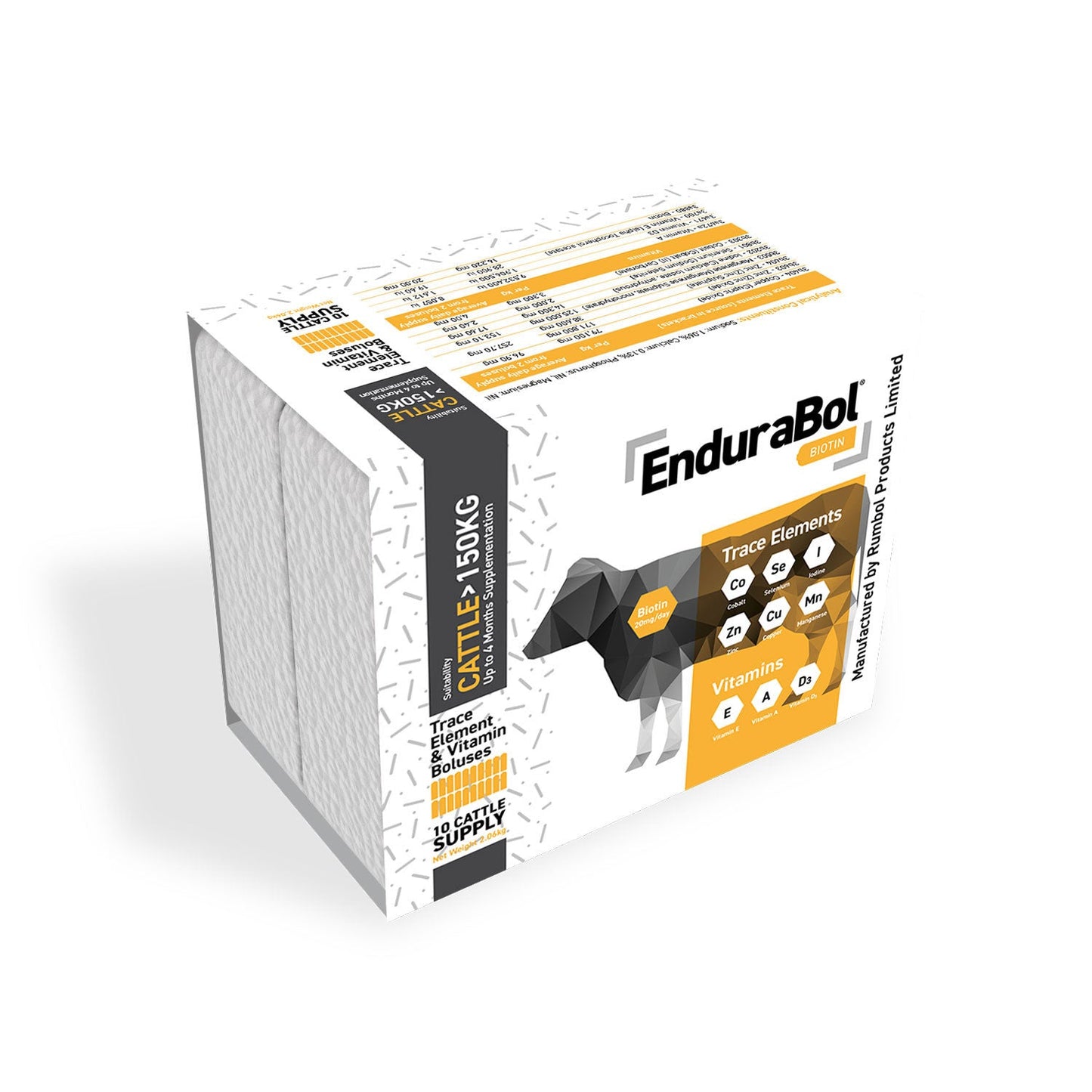 Nettex Agri Endurabol Biotin Hoof Health Support for Cattle 120 Days