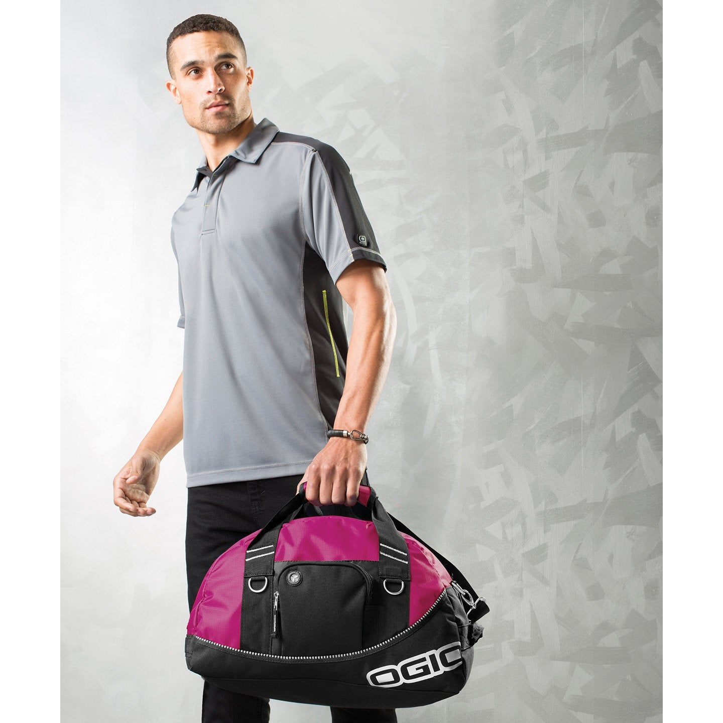 Ogio Half Dome Sports Bag Gym Duffel with Shoulder Strap and Zipper Pocket