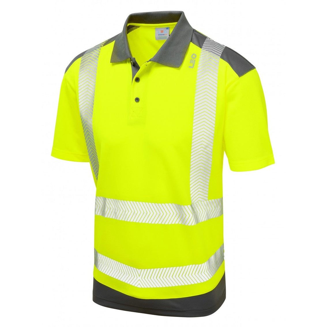Leo Workwear EcoViz Performance+ Dual Colour Polo Shirt S-6XL Reflective Tape