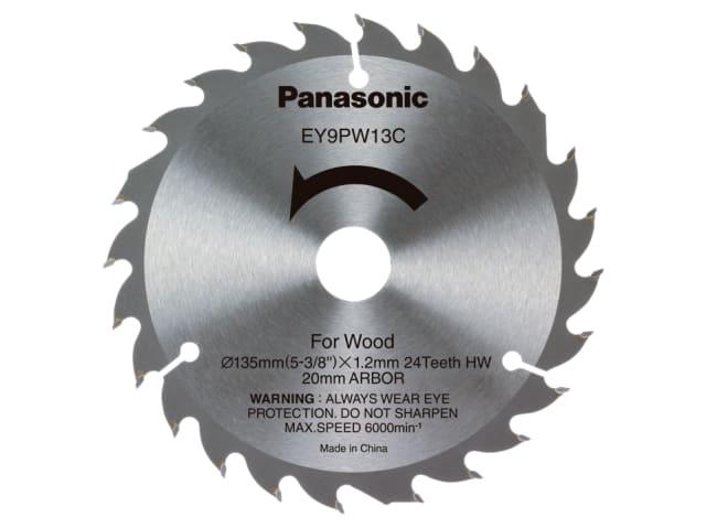 Panasonic EY9PW13C32 Wood Cutting TCT Blade 135mm 20mm 24 Teeth Durable