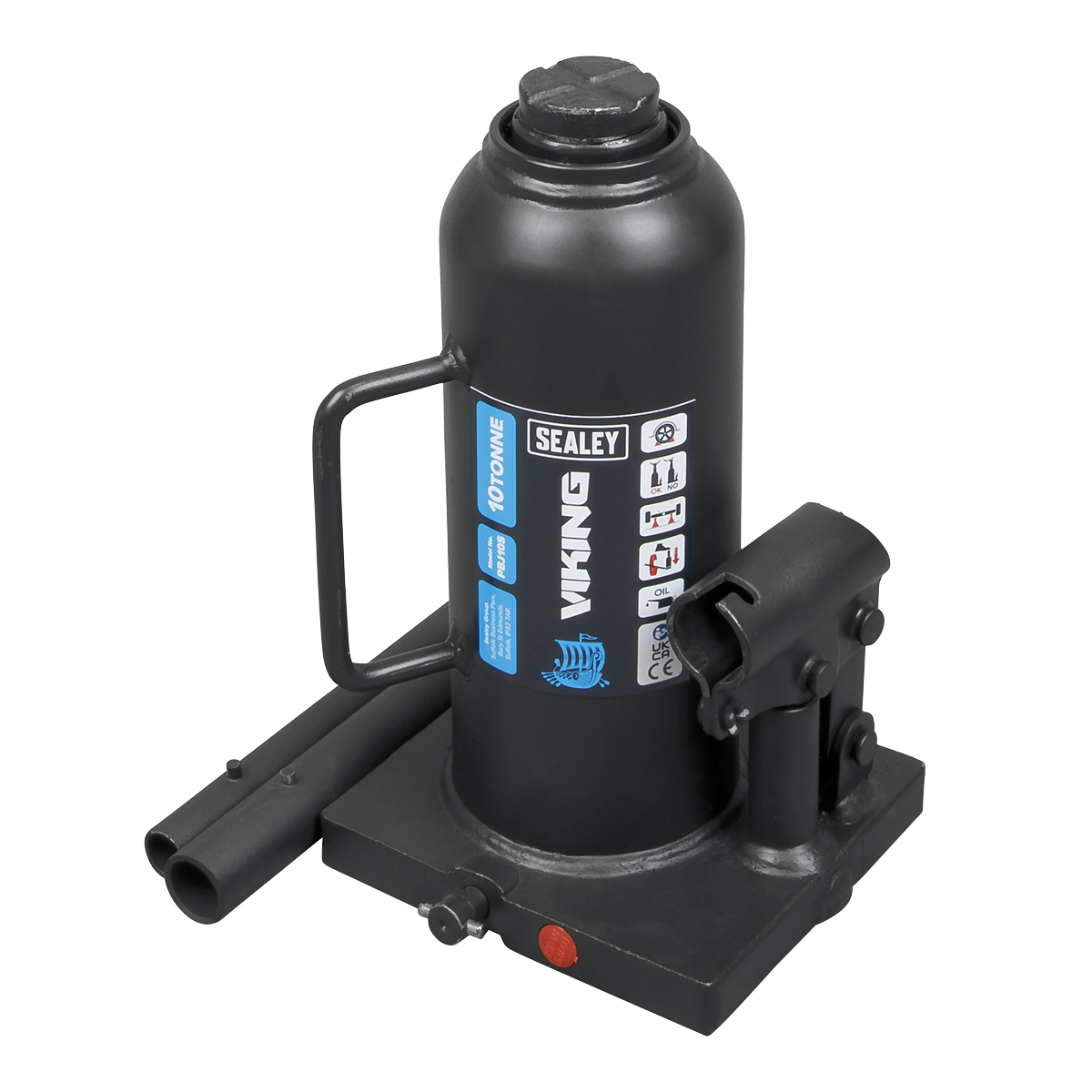 Sealey 10 Tonne Bottle Jack PBJ10S with Overload Valve and 3 Year Guarantee