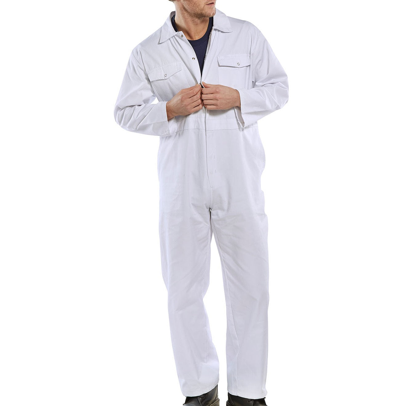 Beeswift Click PC Boiler Suit 65% Polyester 35% Cotton Yoke Back 2 Pockets
