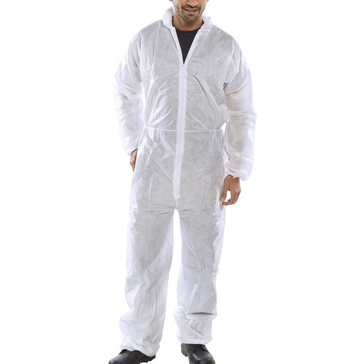 Beeswift Disposable Polyprop Boilersuit Coverall Overall Breathable 40g