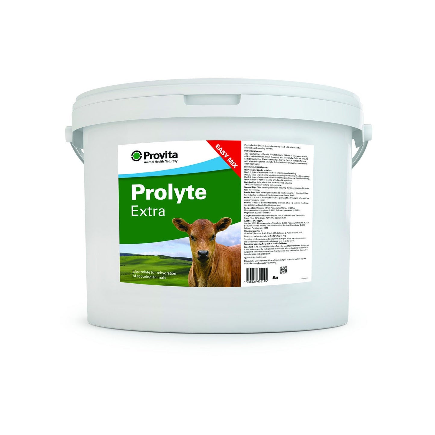 Provita Prolyte Extra Oral Powder Electrolyte for Calves Gut Health