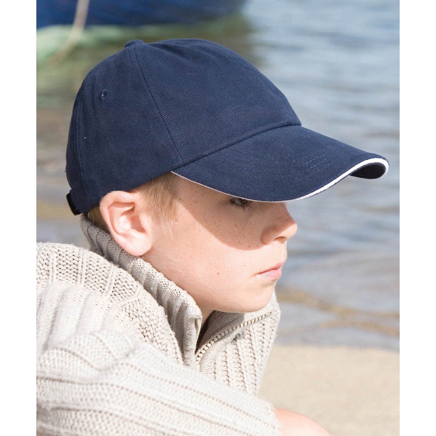 Result Headwear Junior Low-Profile Heavy Brushed Cotton Cap with Sandwich Peak