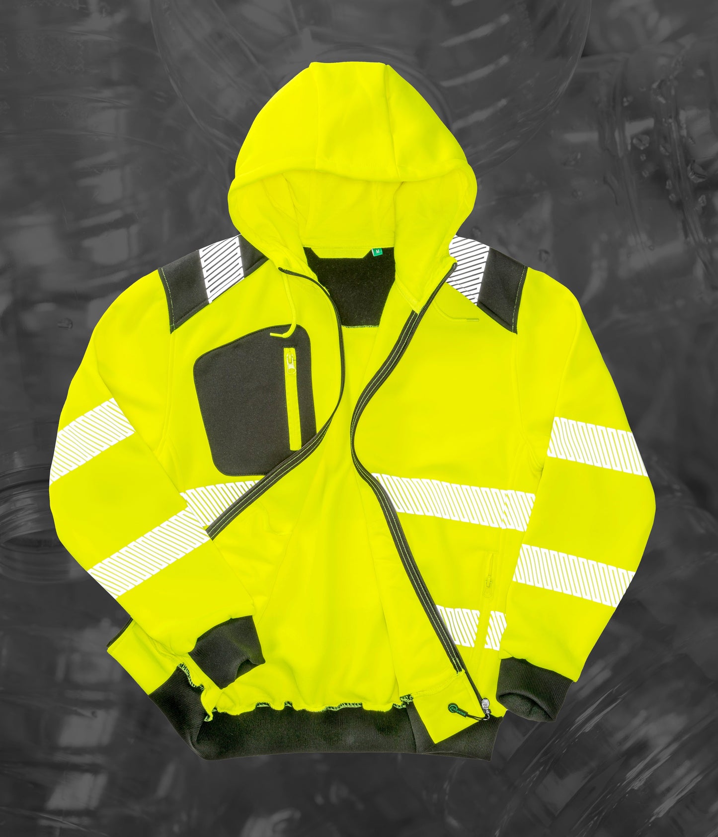Result Recycled Safety Hoodie EN ISO 20471 Class 2 Warm Breathable Zipped