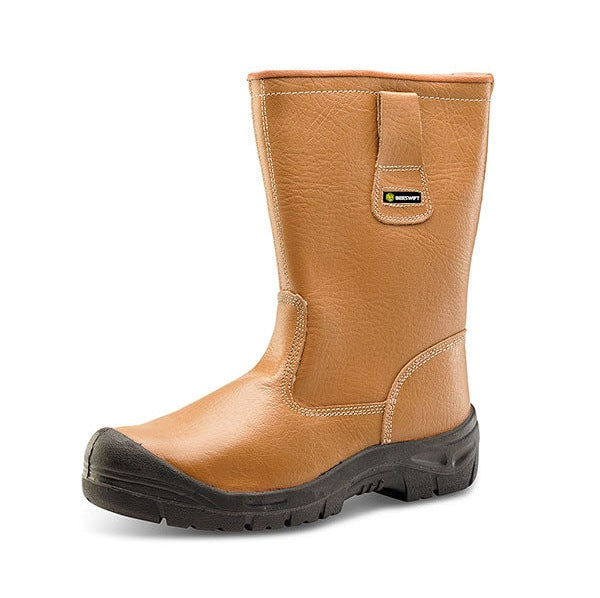 Beeswift Rigger Boot Lined Steel Cap Safety Work Footwear UK Size Options