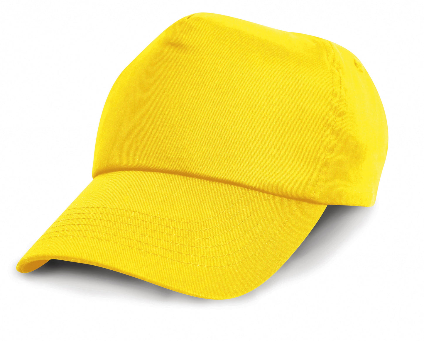 Result Headwear Junior Cotton Cap 5-Panel Pre-Curved Peak Adjustable Size