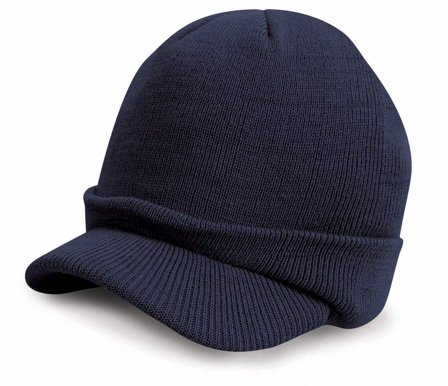 Esco Army Knitted Hat Winter Essentials Double Thickness Pre-Curved Peak
