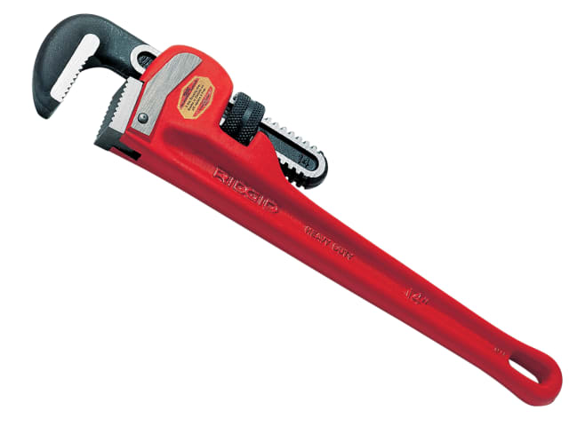 RIDGID Heavy-Duty 12in Straight Pipe Wrench Cast Iron 50mm Capacity 1.2kg