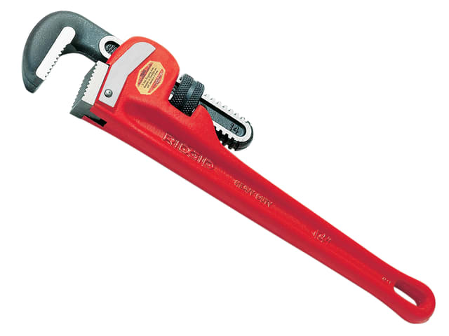 RIDGID 900mm Heavy-Duty Straight Pipe Wrench 125mm Capacity Cast Iron